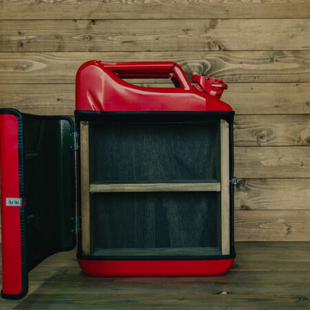 Jerrycan Kast Basic Plus - Rood - Opvallend en Praktisch - Multifunctioneel Opbergmeubel - Uniek Design | DESIGNED BY MAN