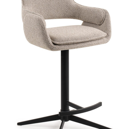 Jesper Home Draaibare Barkruk 'Oketo' kleur Beige Haze (zithoogte 65cm) | Jesper Home