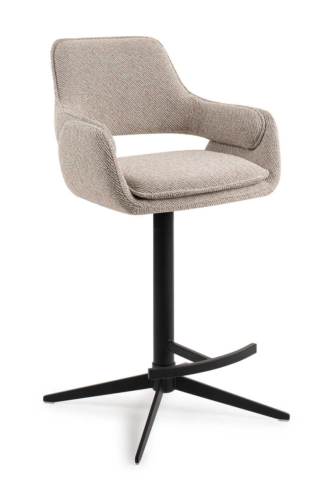 Jesper Home Draaibare Barkruk 'Oketo' kleur Beige Haze (zithoogte 65cm) | Jesper Home