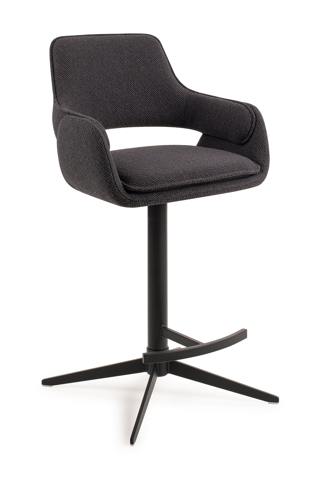 Jesper Home Draaibare Barkruk 'Oketo' kleur Indigo Ink (zithoogte 65cm) | Jesper Home