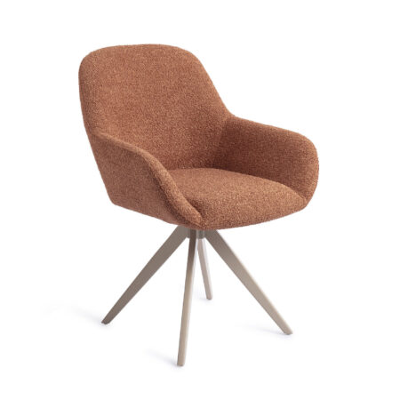 Jesper Home Draaibare Eetkamerstoel 'Kushi' Turn Beige