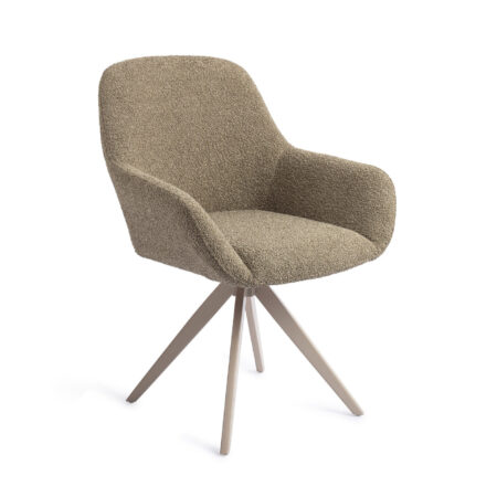 Jesper Home Draaibare Eetkamerstoel 'Kushi' Turn Beige