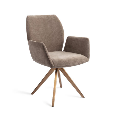 Jesper Home Draaibare Eetkamerstoel 'Misaki' Turn Rose