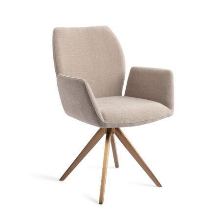 Jesper Home Draaibare Eetkamerstoel 'Misaki' Turn Rose