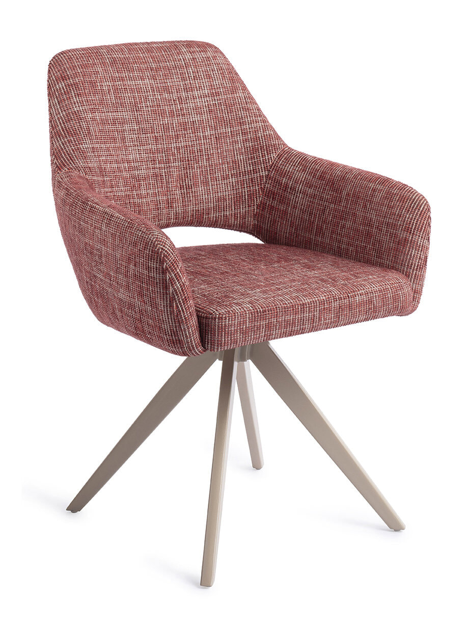 Jesper Home Draaibare Eetkamerstoel 'Yanai' Turn Beige