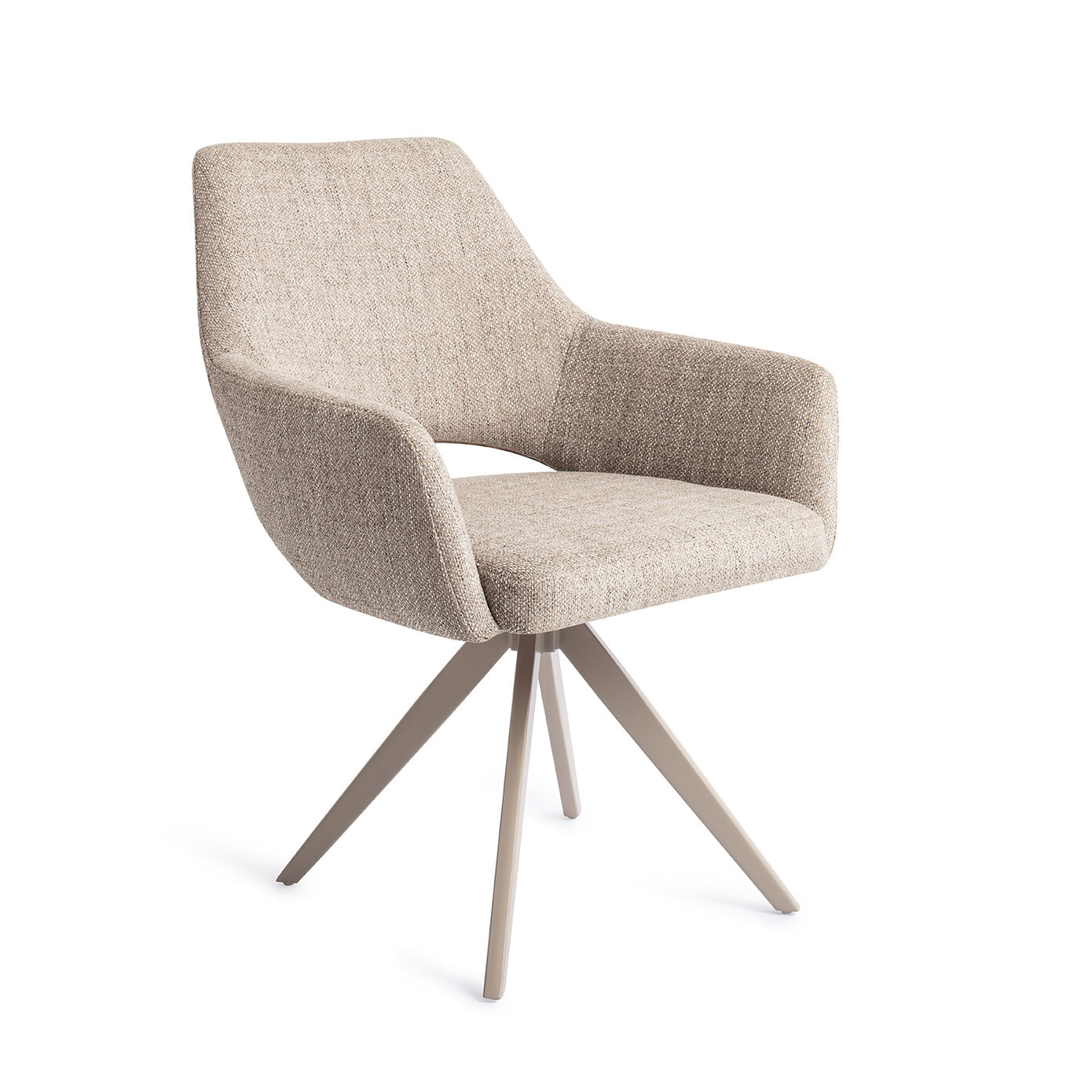 Jesper Home Draaibare Eetkamerstoel 'Yanai' Turn Beige