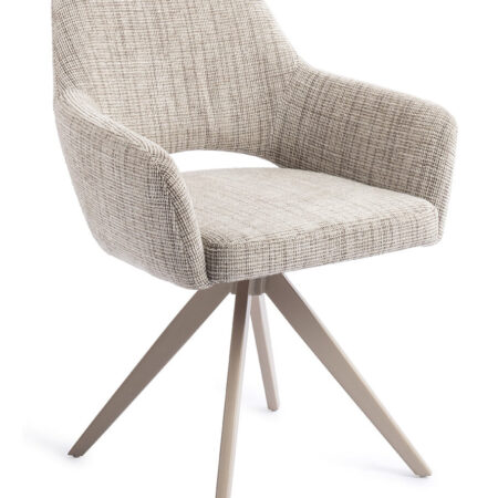 Jesper Home Draaibare Eetkamerstoel 'Yanai' Turn Beige