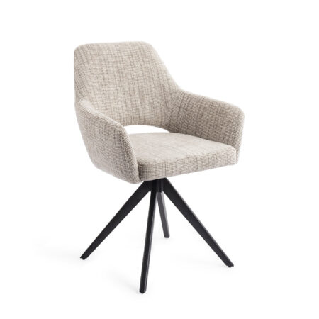 Jesper Home Draaibare Eetkamerstoel 'Yanai' Turn Black