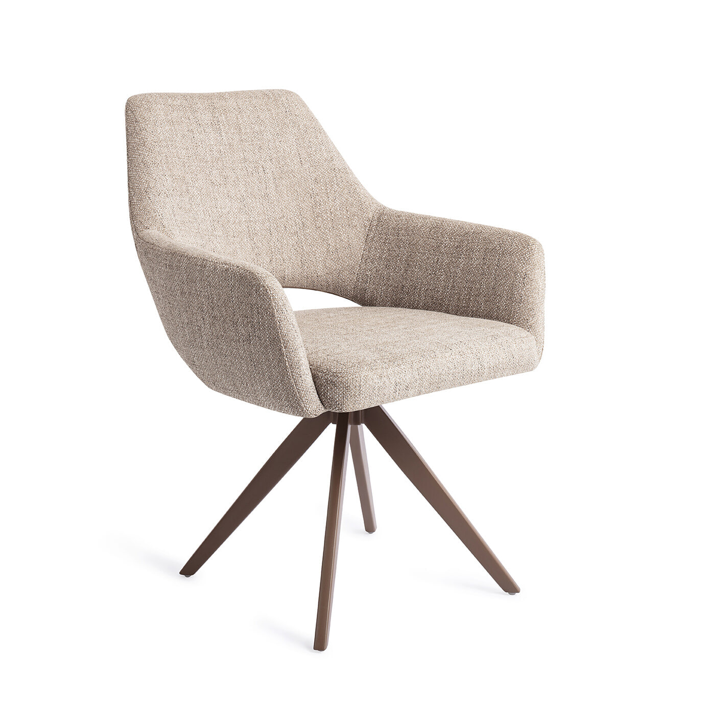 Jesper Home Draaibare Eetkamerstoel 'Yanai' Turn Brown