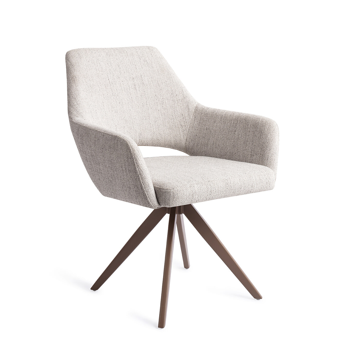 Jesper Home Draaibare Eetkamerstoel 'Yanai' Turn Brown