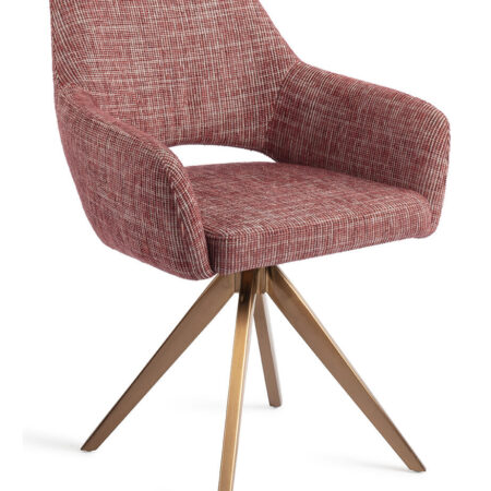 Jesper Home Draaibare Eetkamerstoel 'Yanai' Turn Rose