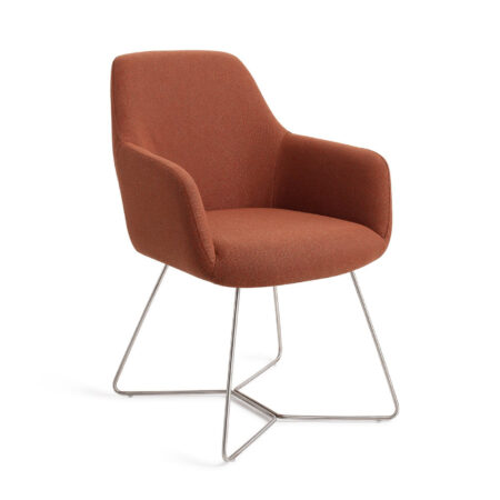 Jesper Home Eetkamerstoel 'Hiroo' Beehive Steel