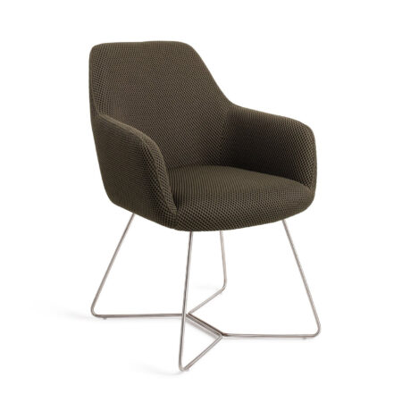 Jesper Home Eetkamerstoel 'Hiroo' Beehive Steel