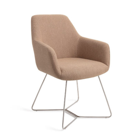 Jesper Home Eetkamerstoel 'Hiroo' Beehive Steel