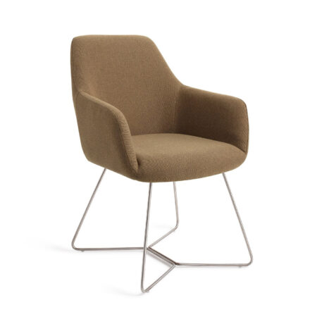 Jesper Home Eetkamerstoel 'Hiroo' Beehive Steel