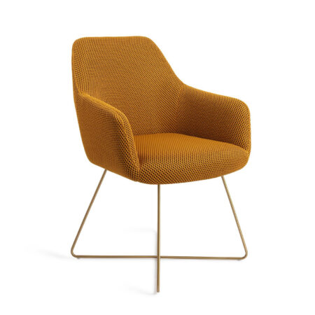 Jesper Home Eetkamerstoel 'Hiroo' Cross Gold