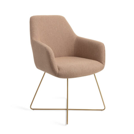Jesper Home Eetkamerstoel 'Hiroo' Cross Gold