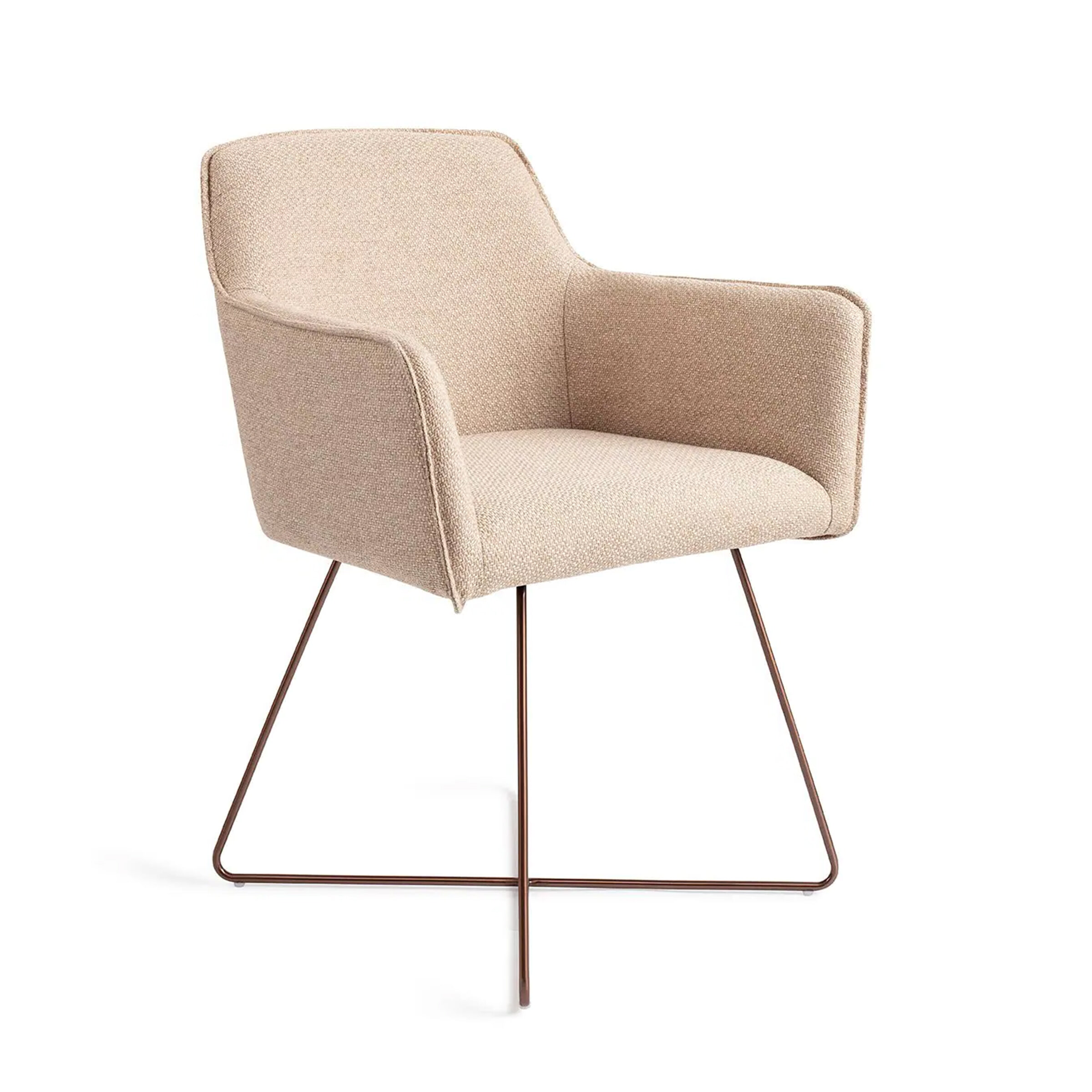 Jesper Home Eetkamerstoel 'Hofu' Cross Rose Gold