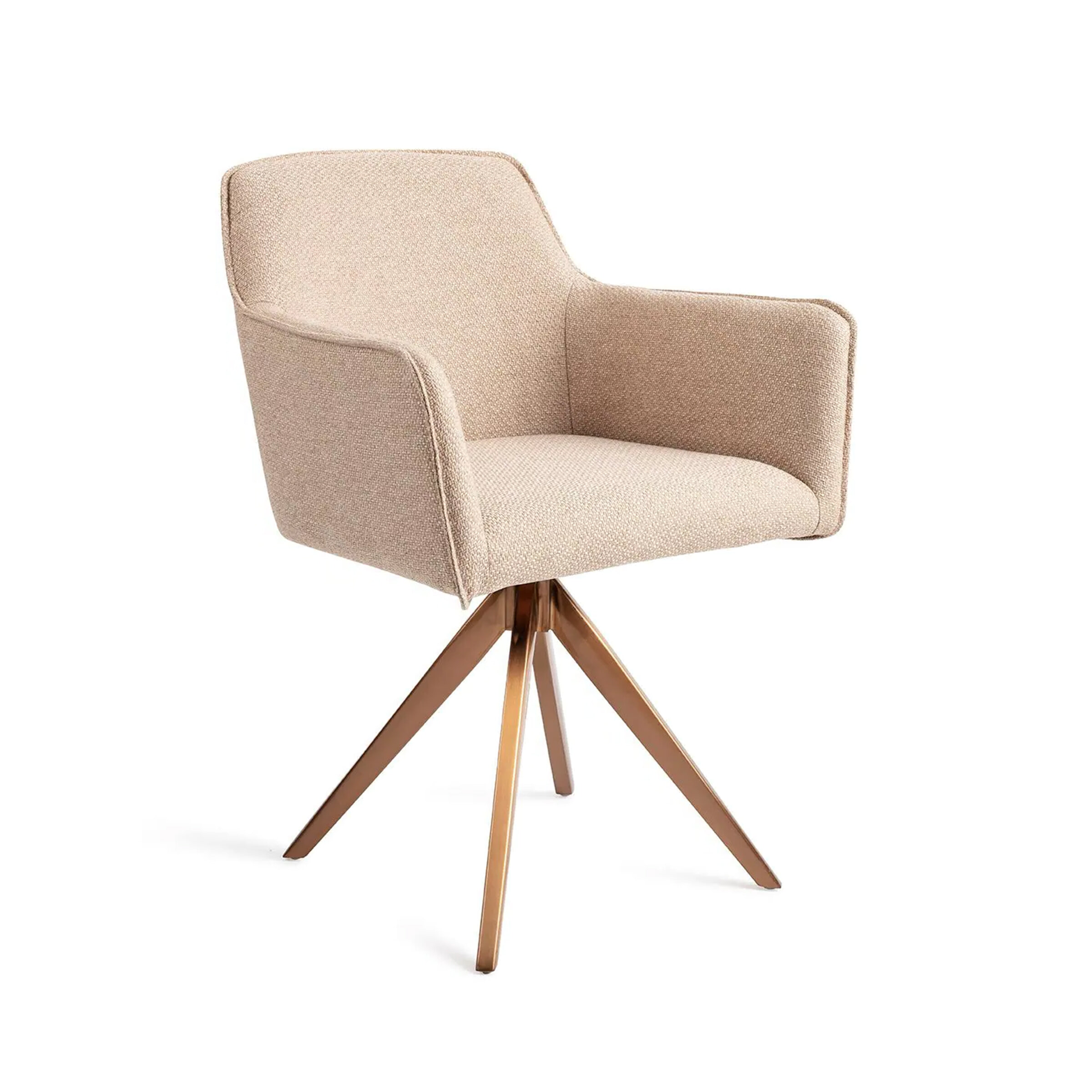 Jesper Home Eetkamerstoel 'Hofu' Turn Rose Gold