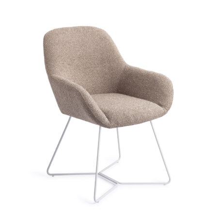 Jesper Home Eetkamerstoel 'Kushi' Beehive White