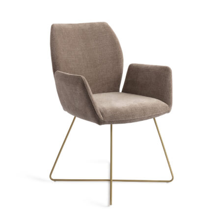 Jesper Home Eetkamerstoel 'Misaki' Cross Gold