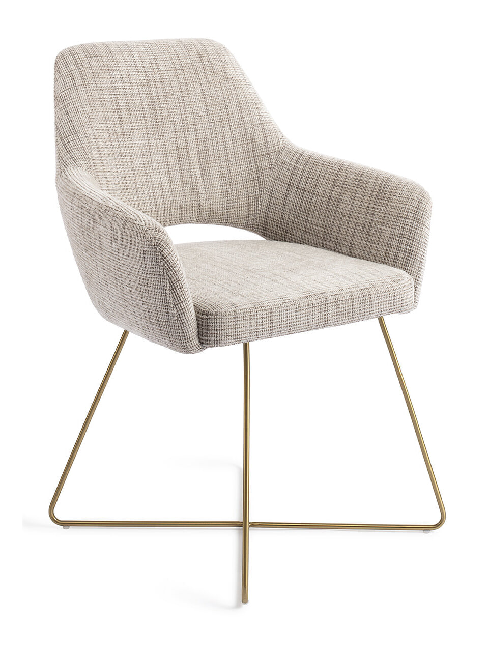 Jesper Home Eetkamerstoel 'Yanai' Cross Gold