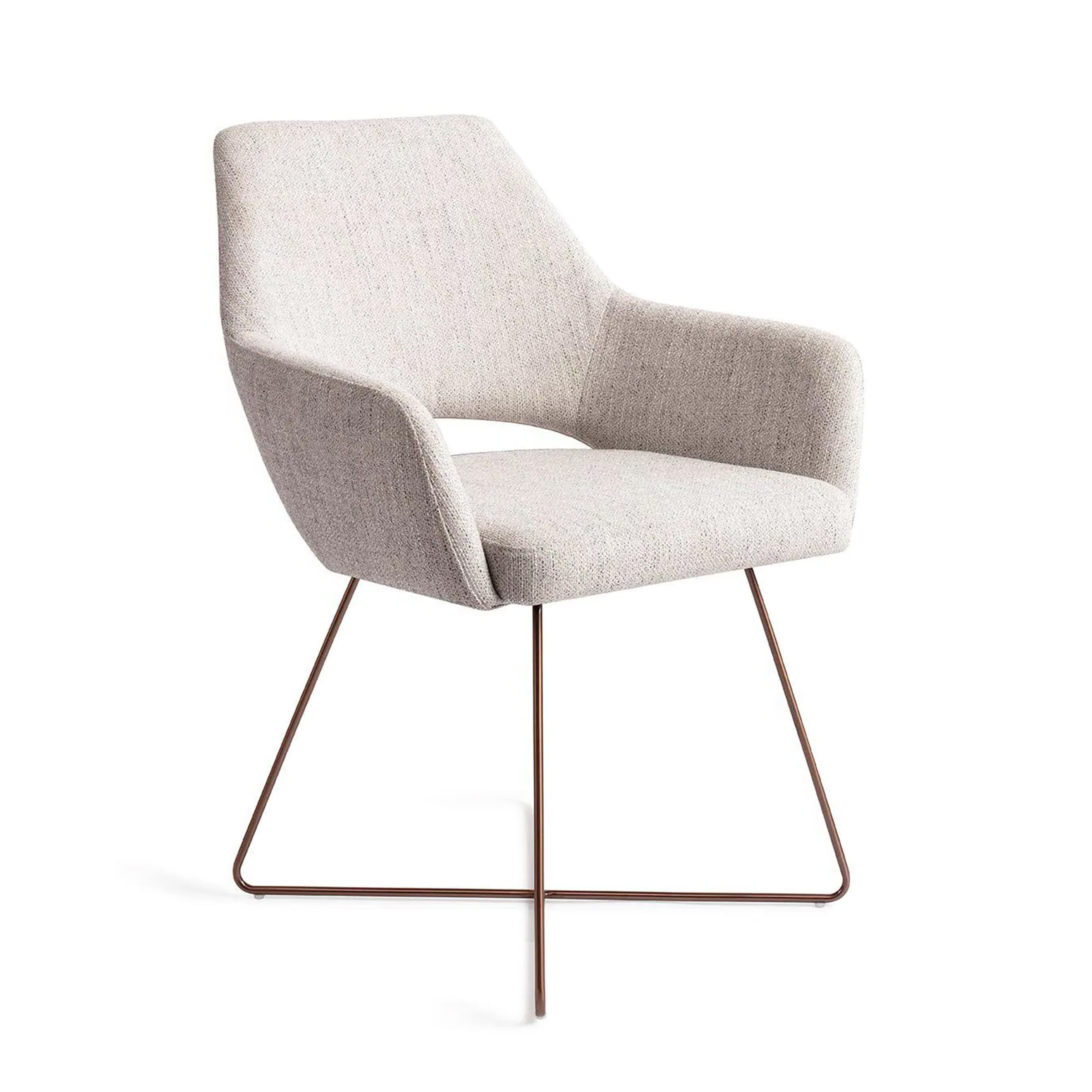 Jesper Home Eetkamerstoel 'Yanai' Cross Rose Gold