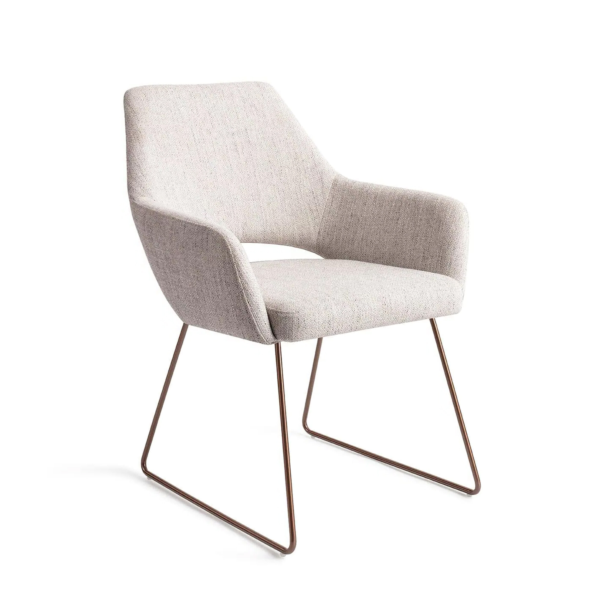 Jesper Home Eetkamerstoel 'Yanai' Slide Rose Gold