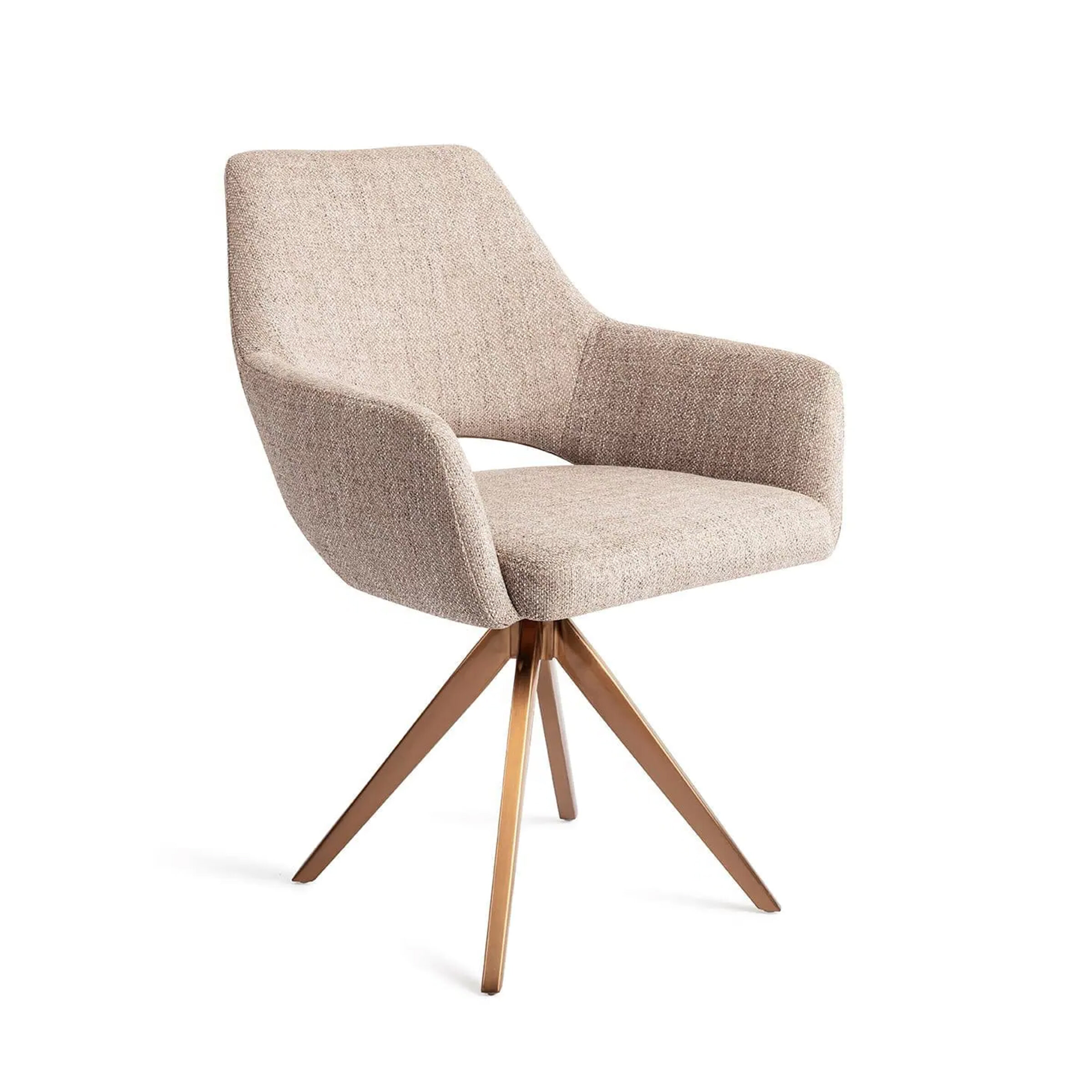 Jesper Home Eetkamerstoel 'Yanai' Turn Rose Gold