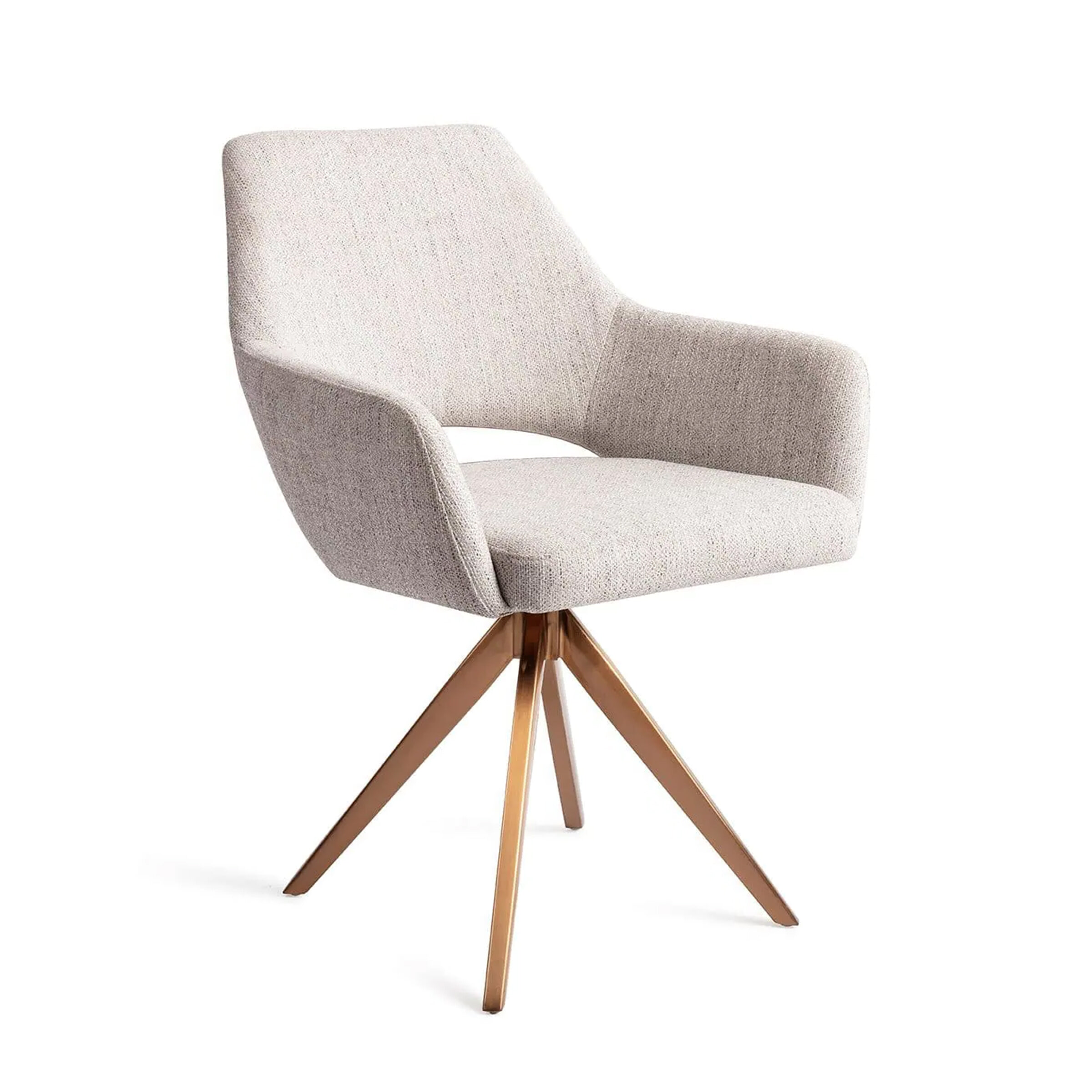 Jesper Home Eetkamerstoel 'Yanai' Turn Rose Gold