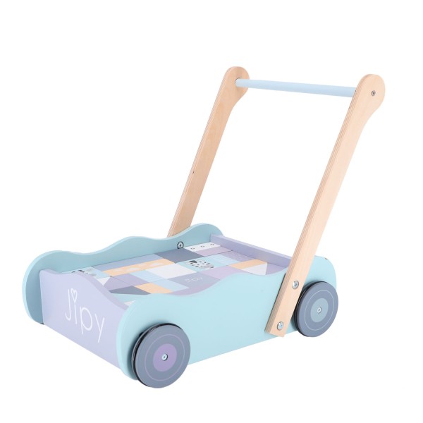 Jipy Houten Blokkenkar Met Blokken Hout Uni | Jipy