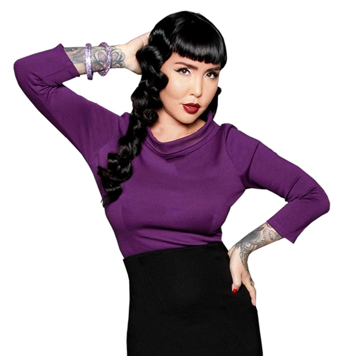 Joanie Top Purple-XS | 38% korting | Laura Byrnes
