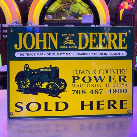 John Deere Sold Here Dealer Emaille Bord - 36 x 25
