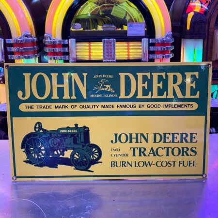 John Deere Tractors Ande Rooney Emaille Bord - 39.5 x 23.5 cm | John Deere
