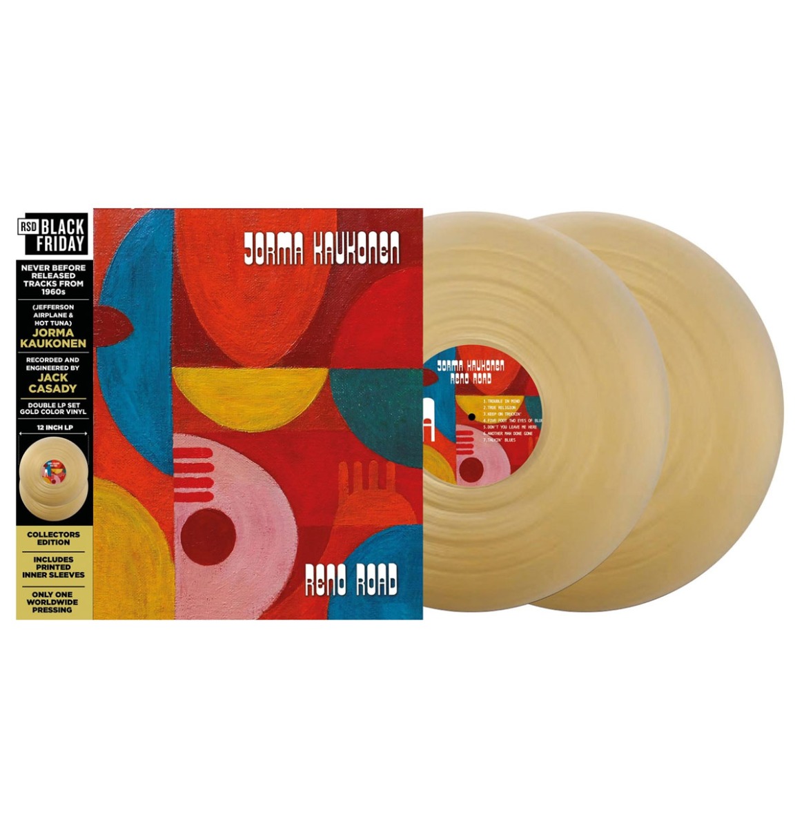 Jorma Kaukonen & Jack Casady - Reno Road: Unreleased tracks from the '60's (Goud Vinyl) (Record Store Day Black Friday 2024) 2 | 9% korting (LP) | Fiftiesstore