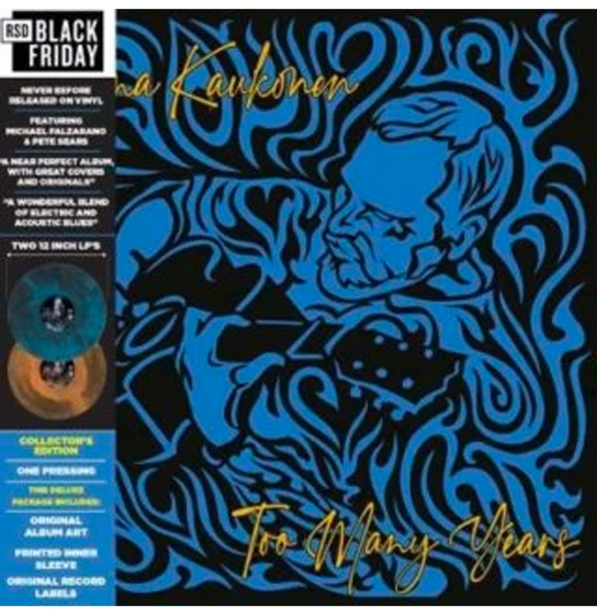 Jorma Kaukonen - Too Many Years (Gekleurd Vinyl) (Record Store Day Black Friday 2022) (LP) | Fiftiesstore