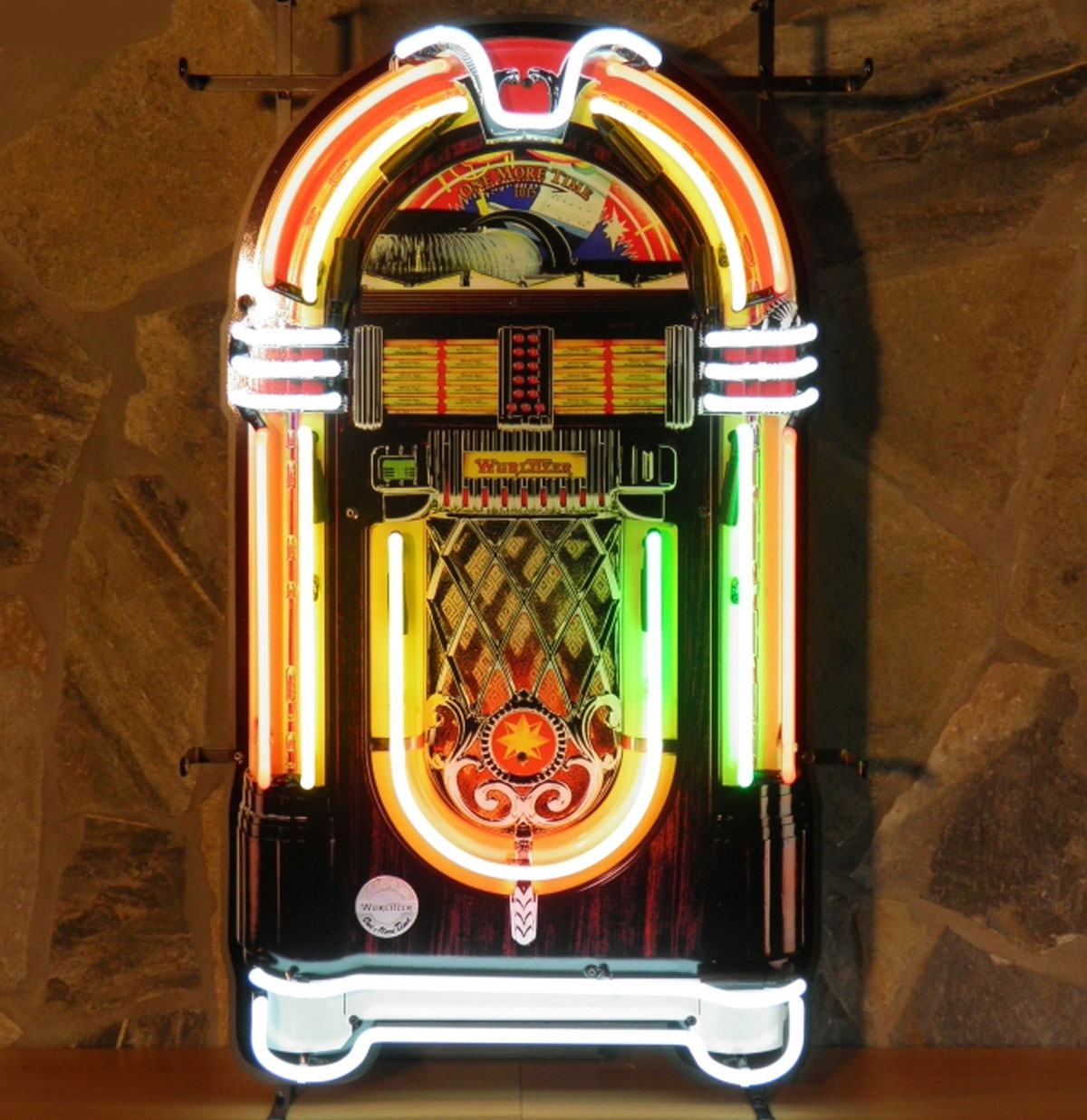 Jukebox OMT Wurlitzer Neon Verlichting 86 x 51 cm | Wurlitzer