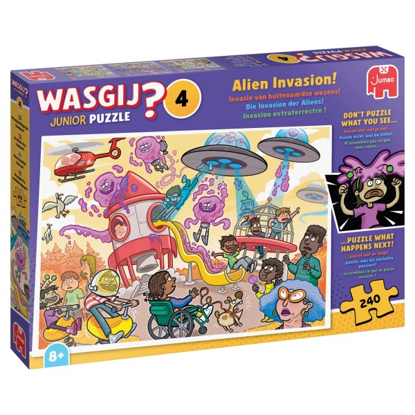 Jumbo Puzzel Wasgij Junior 4 Invasie Buitenaardse Wezens (240) | Jumbo
