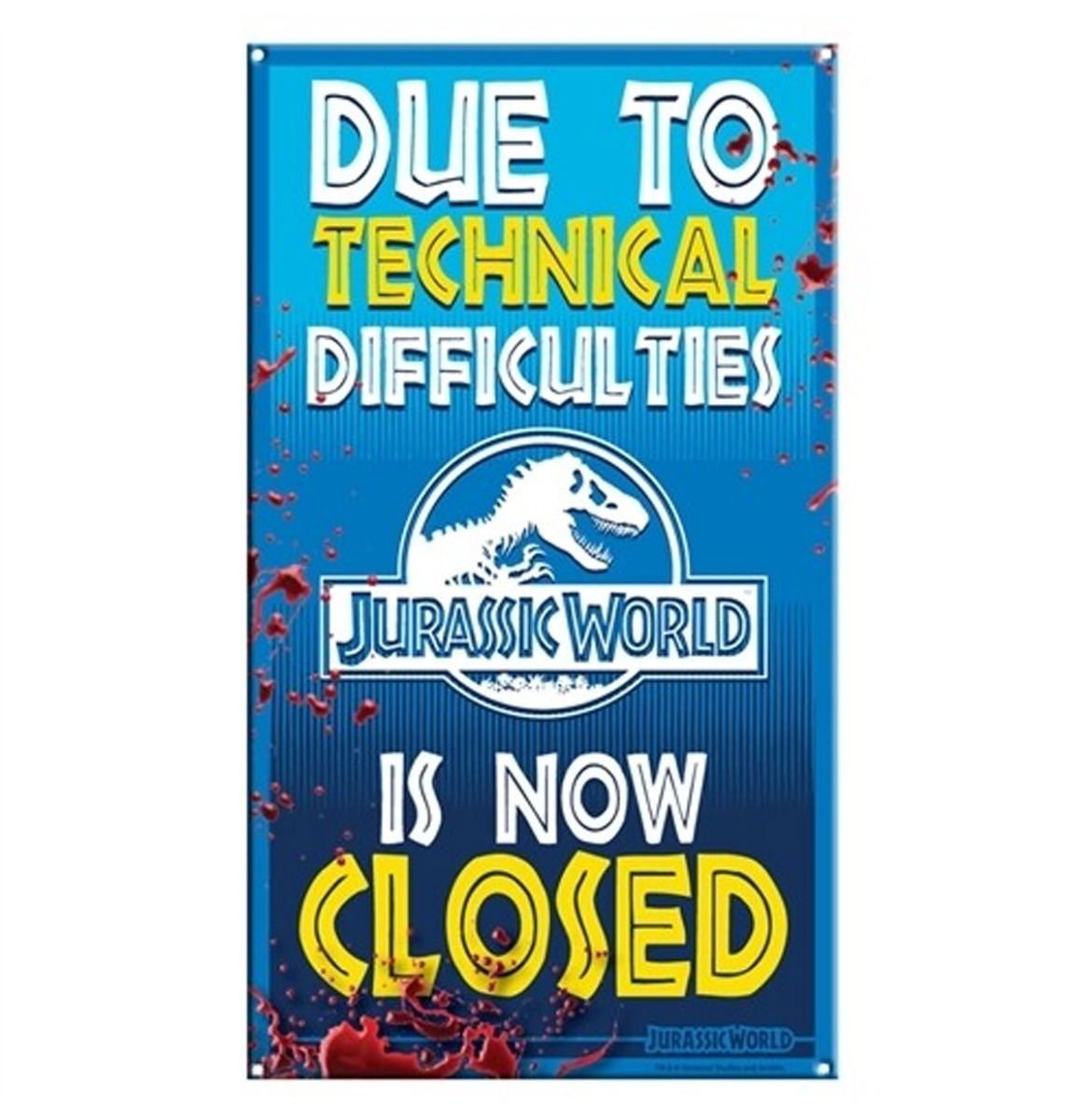 Jurassic World: Ride Closed Metalen Bord | 17% korting | Fiftiesstore