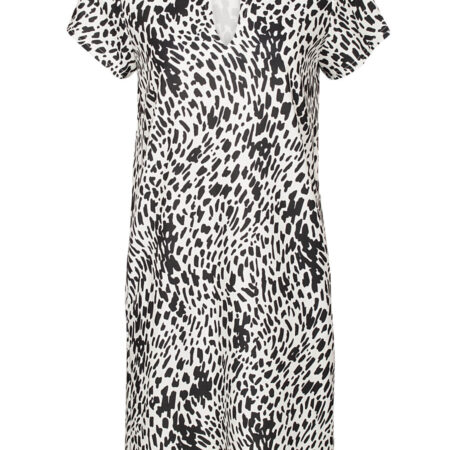 Jurk Chelsey Leopard Wit | Fashionize