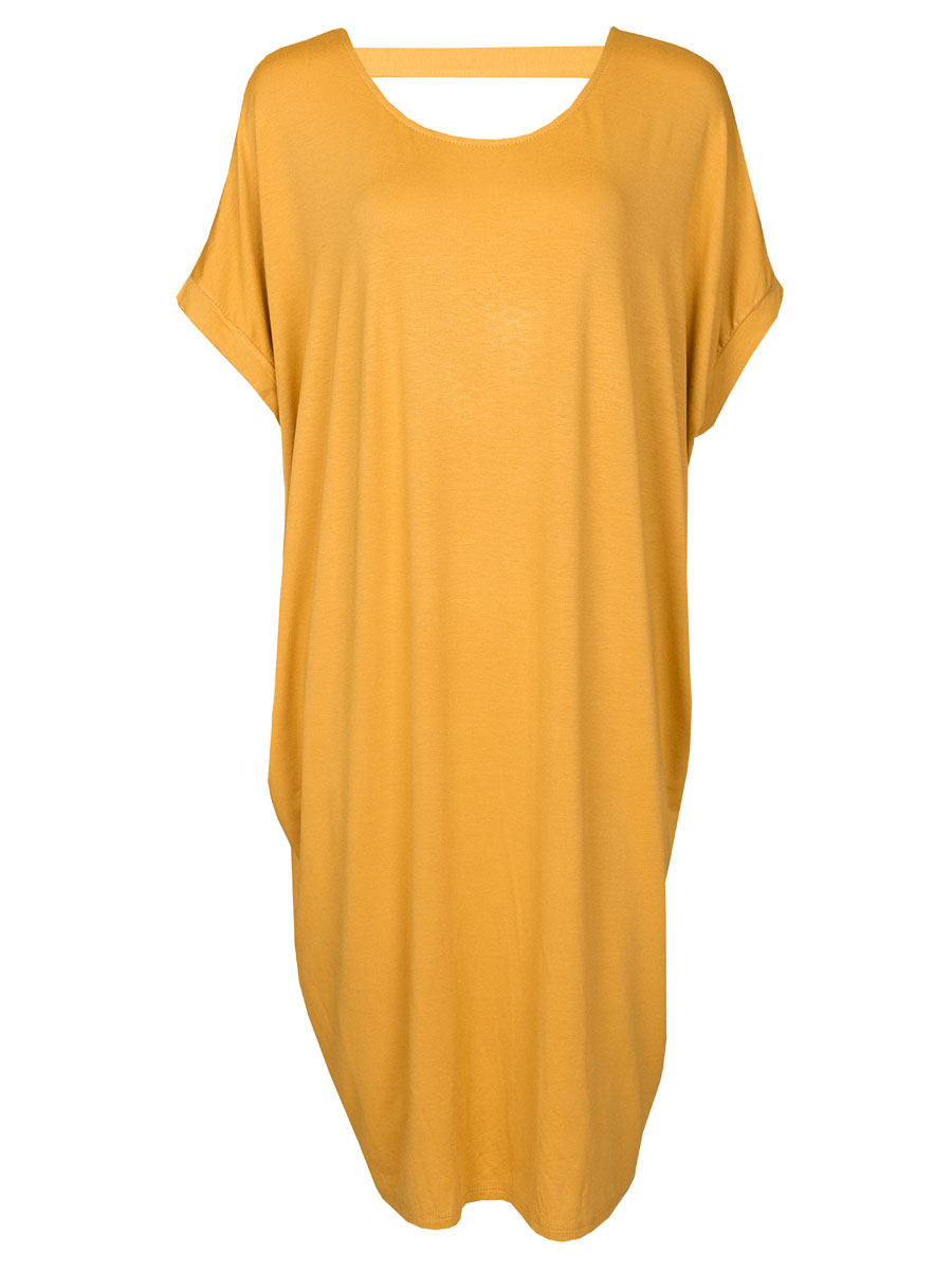 Jurk Comfy Oker | Fashionize