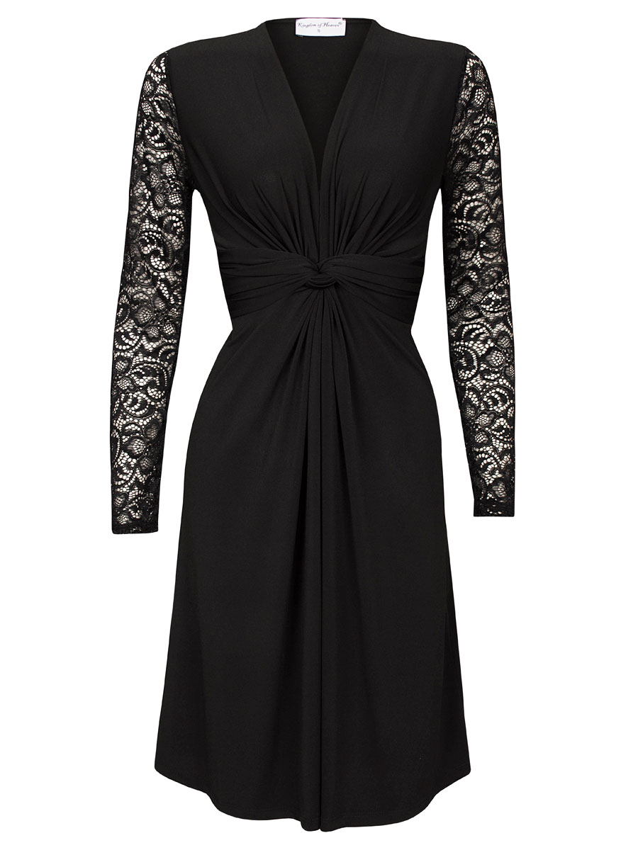 Jurk Elegant Kant Zwart | Kingdom of Heaven
