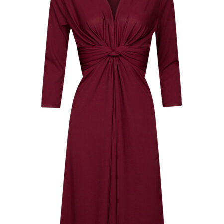 Jurk Elegant Midi Bordeaux | Kingdom of Heaven