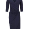 Jurk Geplooid Effen Navy mw | Kingdom of Heaven