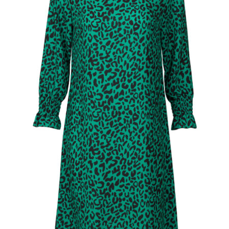 Jurk Leopard Groen | Fashionize