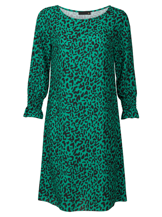 Jurk Leopard Groen | Fashionize