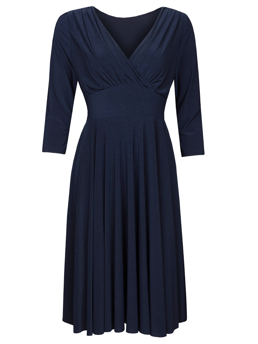 Jurk Marilyn Donkerblauw | Fashionize