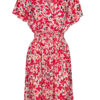 Jurk Sheila Bloemen Roze Rood | Fashionize