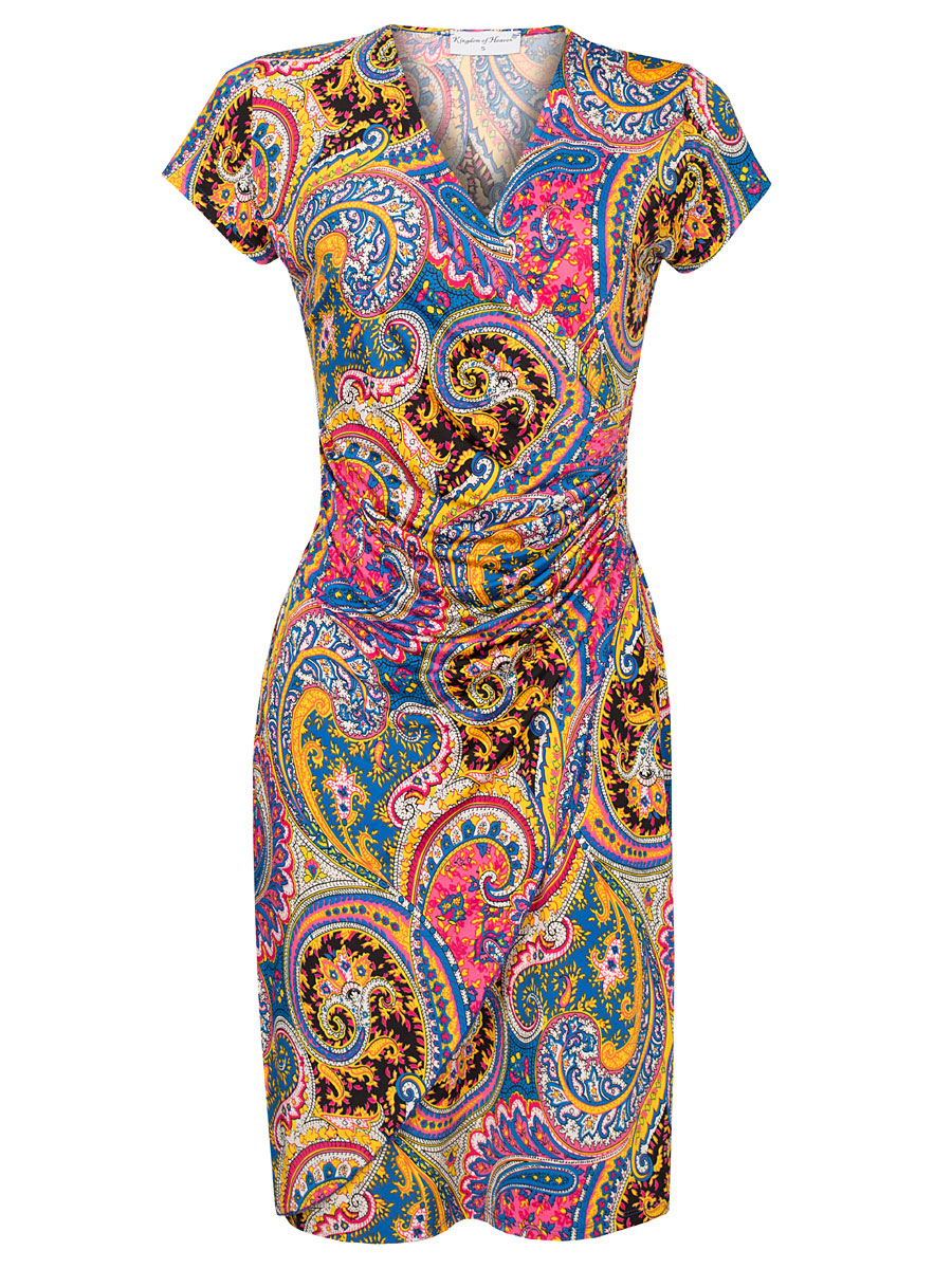 Jurk Sophie Paisley Blauw | Kingdom of Heaven
