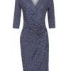 Jurk Stippen Navy mw